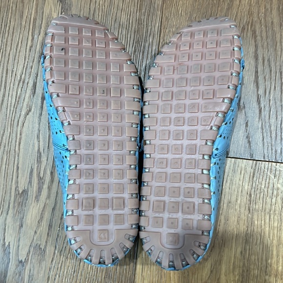 Spring Step Blue Perforated Slip-On Shoes - Picture 3 of 3